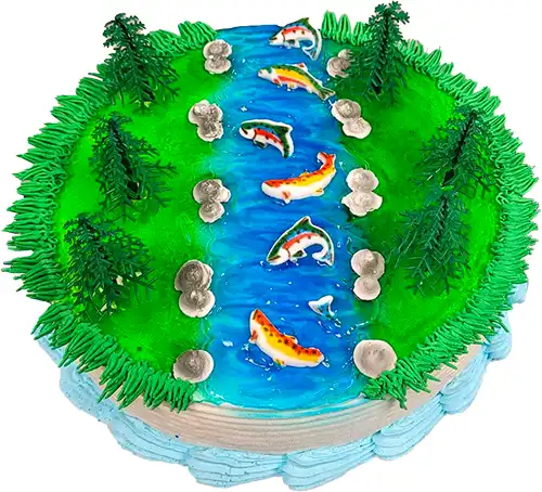 Fish in a River Ice Cream Cake